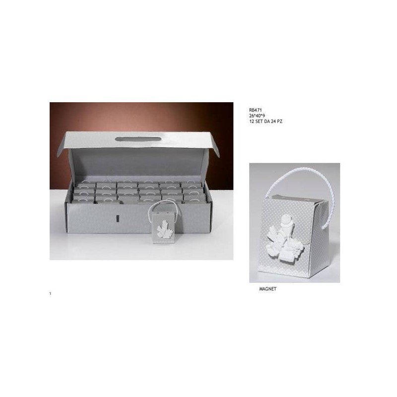 VALIGETTA 24 SCATOLINE COMUNIONE MAGNET 26X40X9
