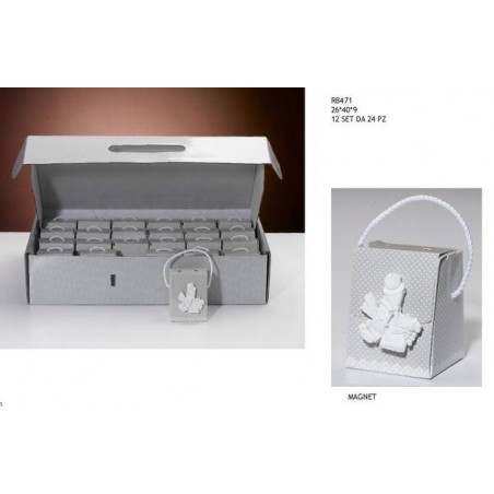 VALIGETTA 24 SCATOLINE COMUNIONE MAGNET 26X40X9