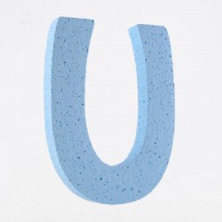 LETTERA POLISTIROLO PASTELLO mm120x90 U CELESTE