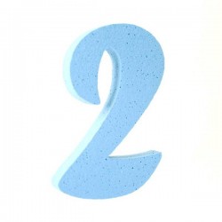 NUMERO POLISTIROLO PASTELLO mm120x90 2 CELESTE