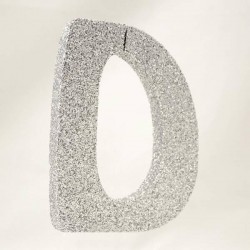 LETTERA POLISTIROLO GLITTER ARGENTO mm120x90 D