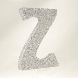 LETTERA POLISTIROLO GLITTER ARGENTO mm120x90 Z