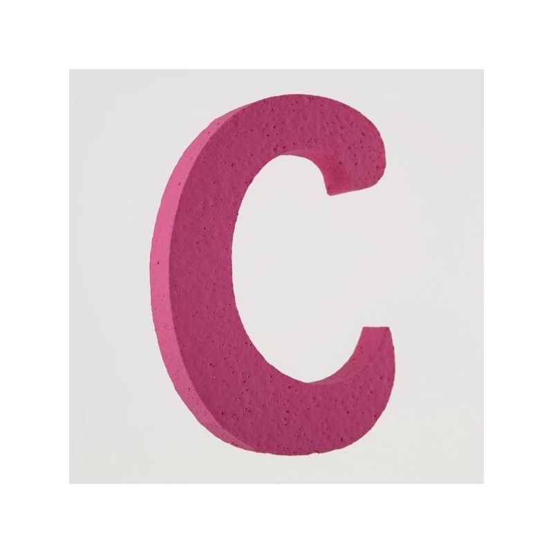 LETTERA POLISTIROLO PASTELLO mm120x90 C FUCSIA