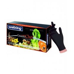 GUANTI CHEF WALKING NITRILE NERO 100pz MIS.M
