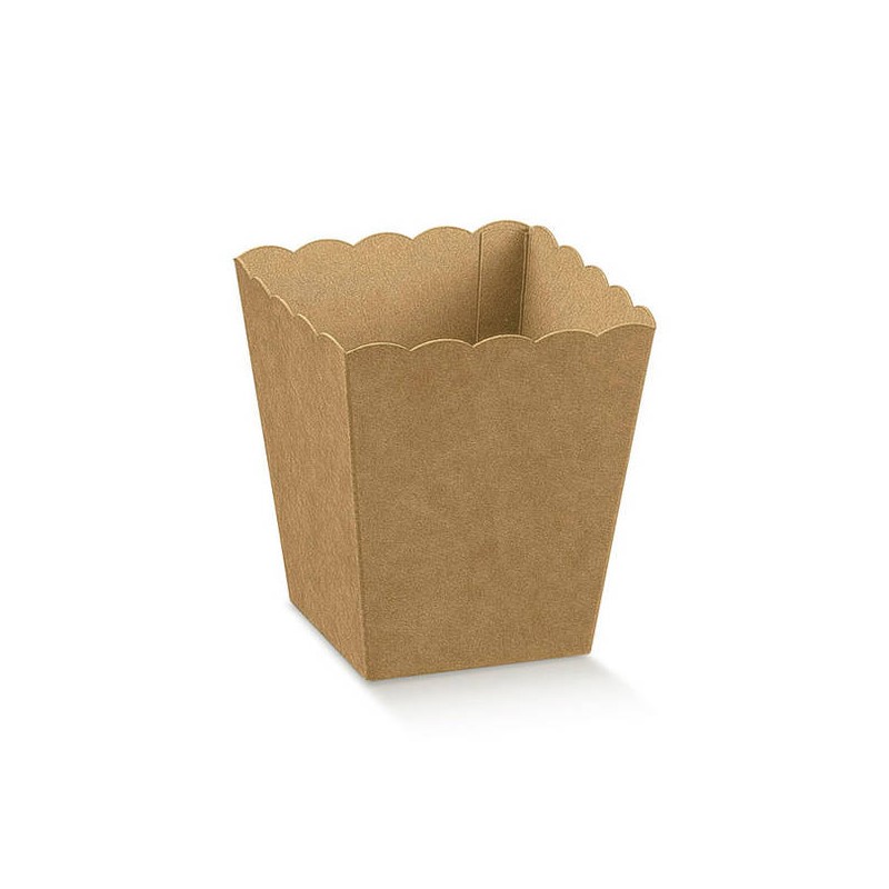 VASO IN CARTONCINO 7x7x11cm AVANA 10pz