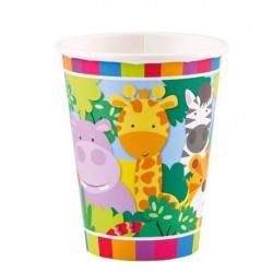 BICCHIERI CARTA 250ml ANIMALI DELLA GIUNGLA 8pz