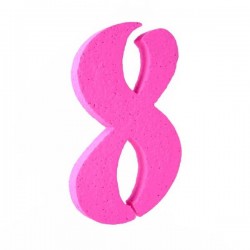 NUMERO POLISTIROLO PASTELLO mm120x90 8 FUCSIA