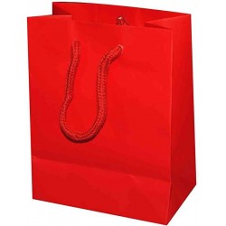 BORSA CARTA LUSSO OPACO 11+6,5X14cm  ROSSO