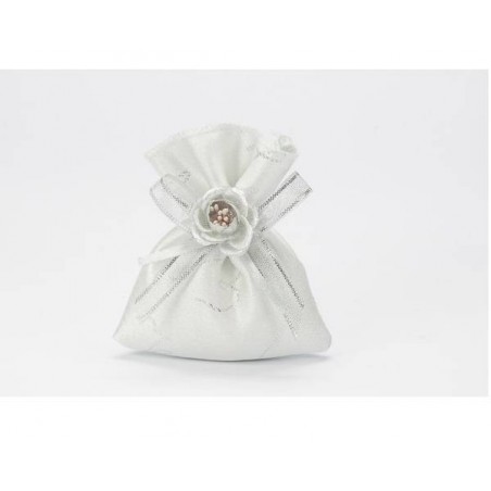 SACCHETTO MINI BT. LAMè ARGENTO A1902 10pz