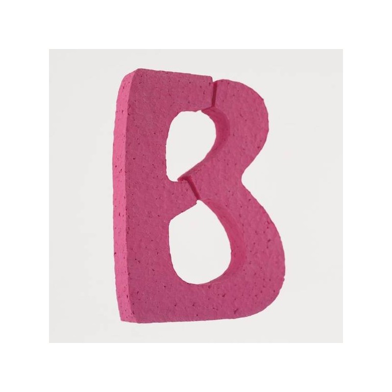 LETTERA POLISTIROLO PASTELLO mm120x90 B FUCSIA