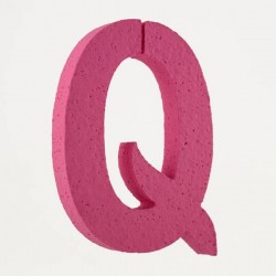 LETTERA POLISTIROLO PASTELLO mm120x90 Q FUCSIA