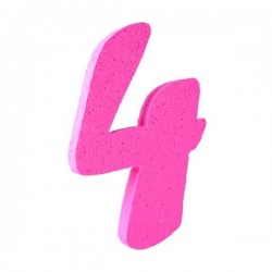 NUMERO POLISTIROLO PASTELLO mm120x90 4 FUCSIA