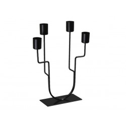 CANDELABRO NERO 4 POSTI H 23,5cm