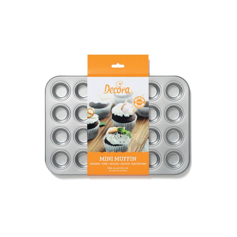 STAMPO ALLUMINIO 24 MINI MUFFIN ø4,3 38,5x26x2cm