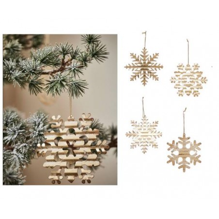 FIOCCHI DI NEVE ORO DA APPENDERE 12cm ass.ti 1pz