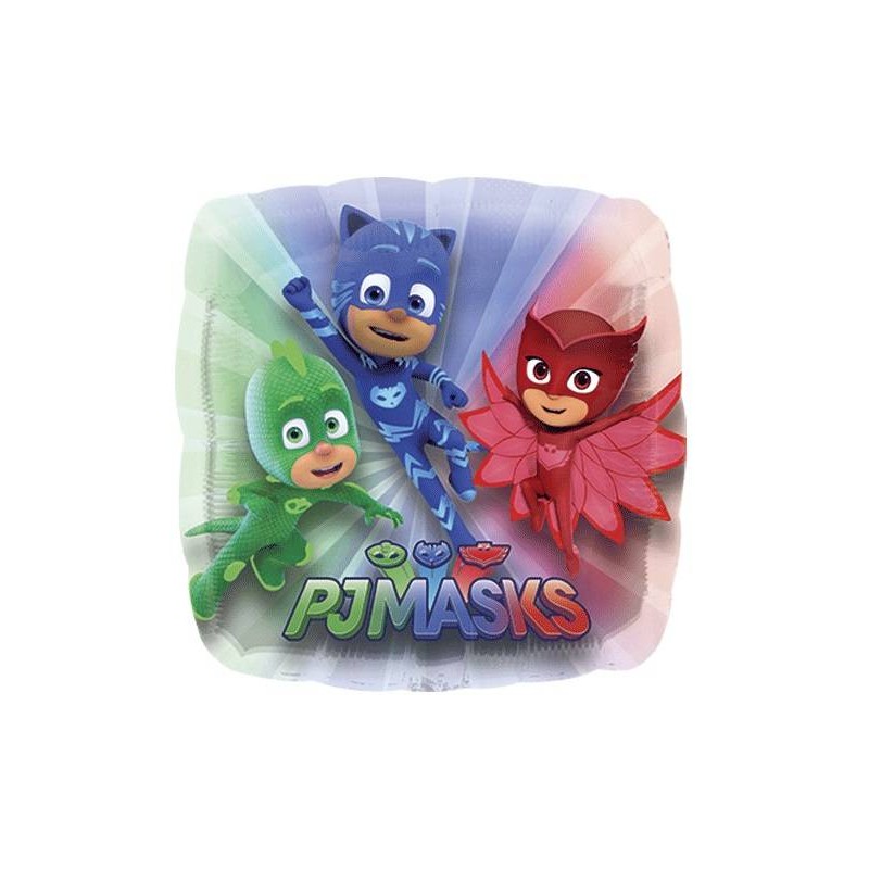 PALLONE MYLAR S/SHAPE SUPER PIGIAMINI PJ MASKS QUADRATO