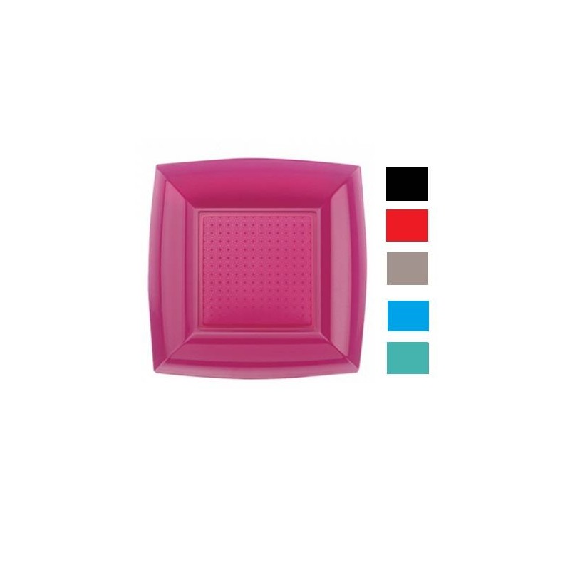 PIATTO DANDY QUADRATO FONDO PS 18x18 TURCHESE 20pz