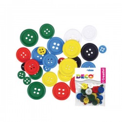 BOTTONI IN LEGNO ASSORTITI 30pz COLORI PASTELLO