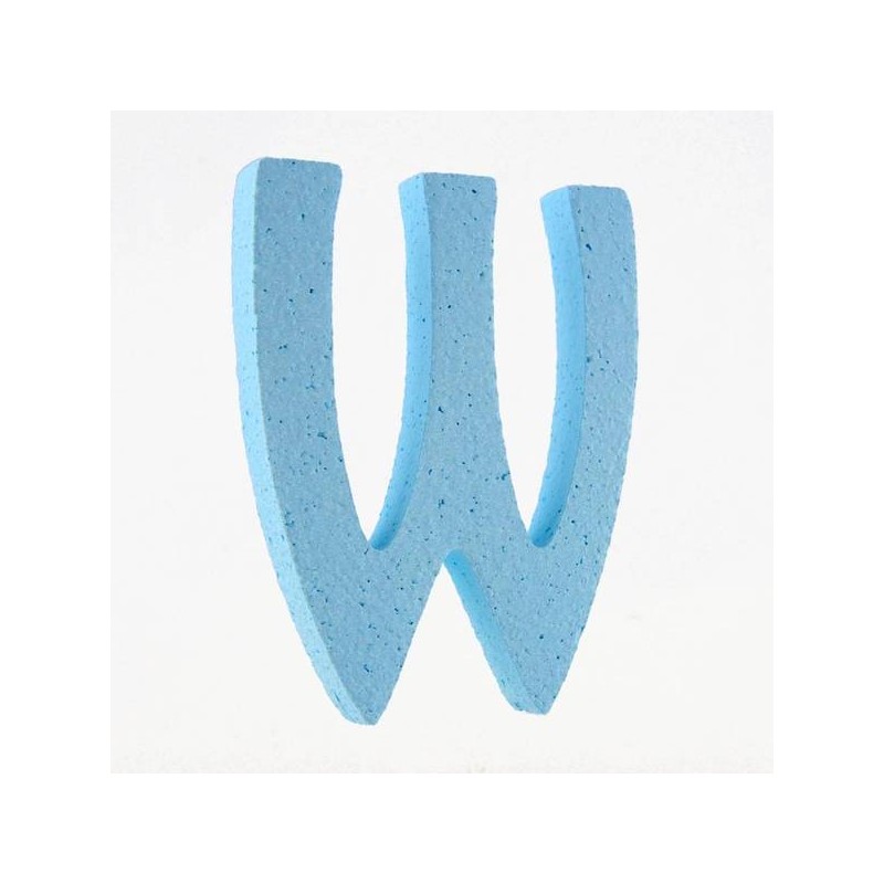 LETTERA POLISTIROLO PASTELLO mm120x90 W CELESTE
