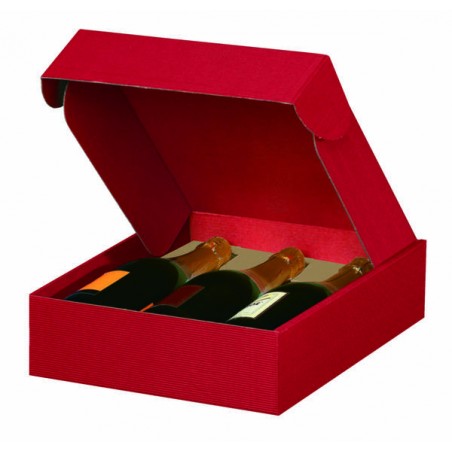 CANTINETTA 3 BOTTIGLIE ONDA ROSSA 29,5x33,5x9