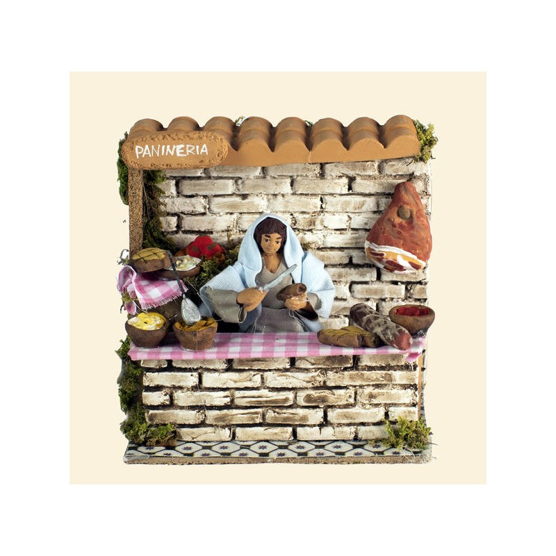 VENDITRICE DI PANE 10cm MOVIMENTO 15x10x14cm