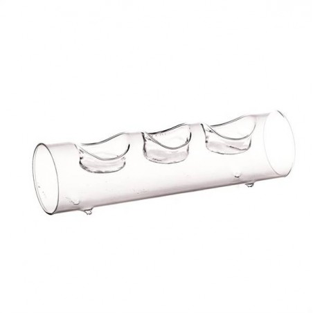 PORTA TEALIGHT 3 FUOCHI VETRO H.65 DMAX240