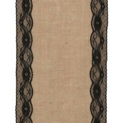 RUNNER JUTA C/BORDO PIZZO NERO cm28x2mt