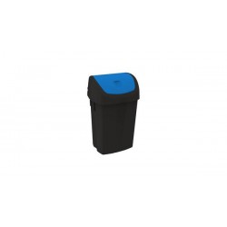 BIDONE BINNY NERO 25lt C/COP. BASCULANTE BLU
