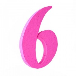 NUMERO POLISTIROLO PASTELLO mm120x90 6 FUCSIA