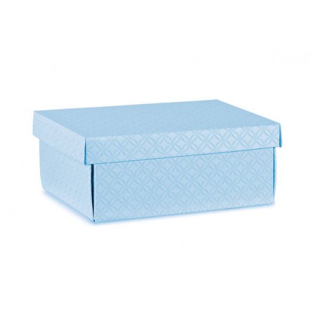 SCATOLE F/COP EASY 30x23x11cm MATELASSE' AZZURRO
