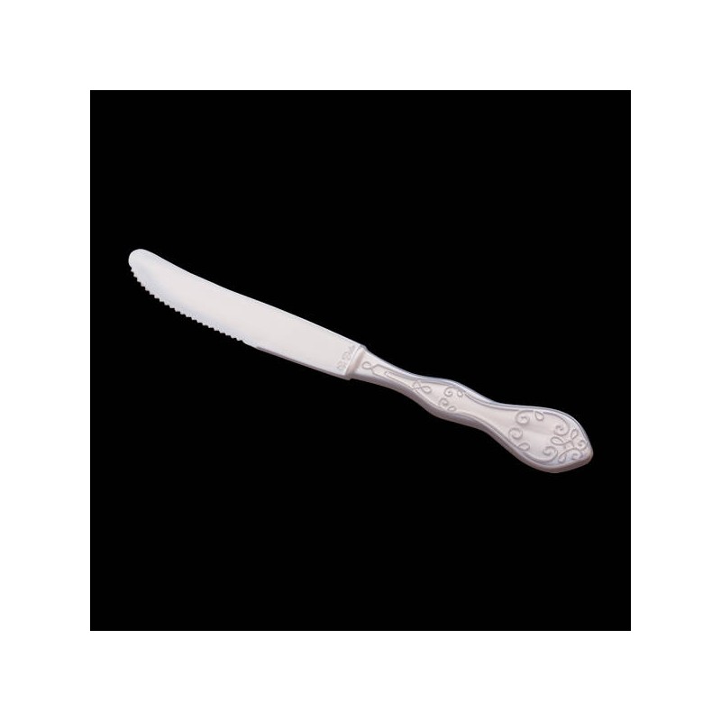 COLTELLI PLASTIC & CHIC BIANCO PERLA 10pz