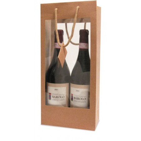 SHOPPER KRAFT AVANA C/CORDINO DOPPIA FINESTRA 17,5+9x38cm