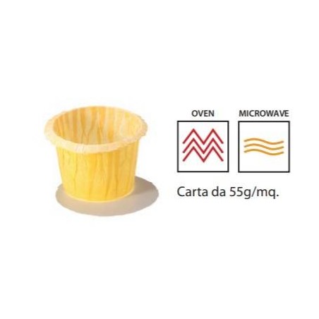 PIROTTINI MUFFIN 30x30mm GIALLO 120pz