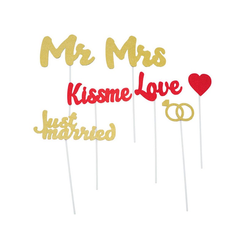 PHOTO BOOTH WEDDING GLITTER 8pz