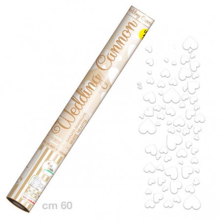 CANNONE SPARACORIANDOLI CUORI BIANCHI 60cm GIVI