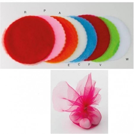 DISCHI ORGANZA VELO DI FATA SMERLATO ø23cm 50pz ROSA
