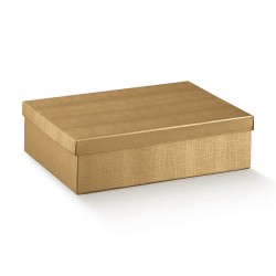 SCATOLA F/COP 45,5x32x11cm SETA ORO