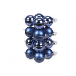 PALLINE VETRO ø57mm BLU MIX 16pz