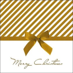 TOVAGLIOLI 33x33cm CHRISTMAS BOW GOLD 20pz