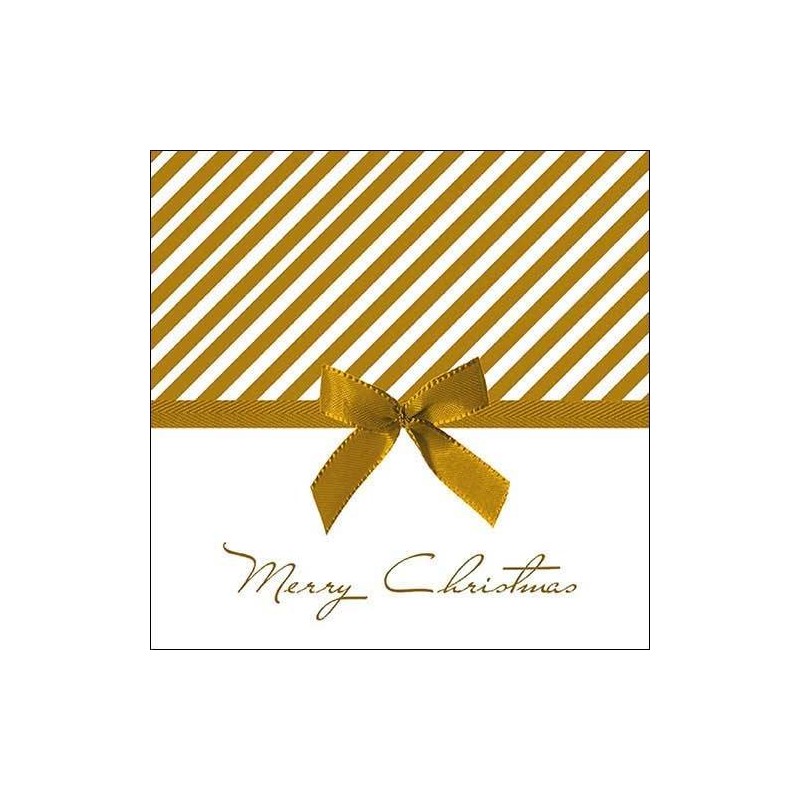 TOVAGLIOLI 33x33cm CHRISTMAS BOW GOLD 20pz