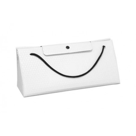 BORSA PLURIBOL TRIANGOLARE 32x13x16cm BIANCA
