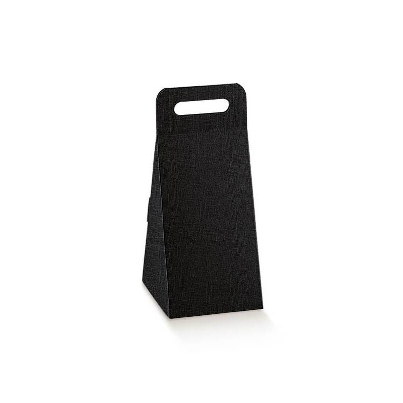 SCATOLA FORMA PARMIGIANO 14x17x28cm SETA NERO