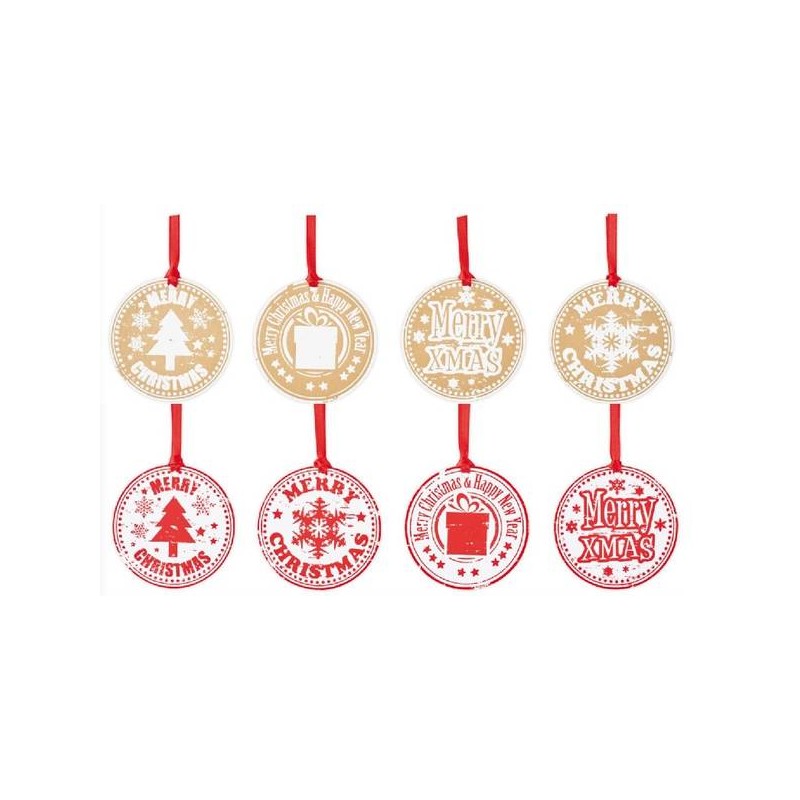 SEGNAPACCO NATALIZIO TONDO ø7,9cm 4pz REX