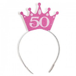 CORONCINA GLITTER 10x7cm 50 ANNI