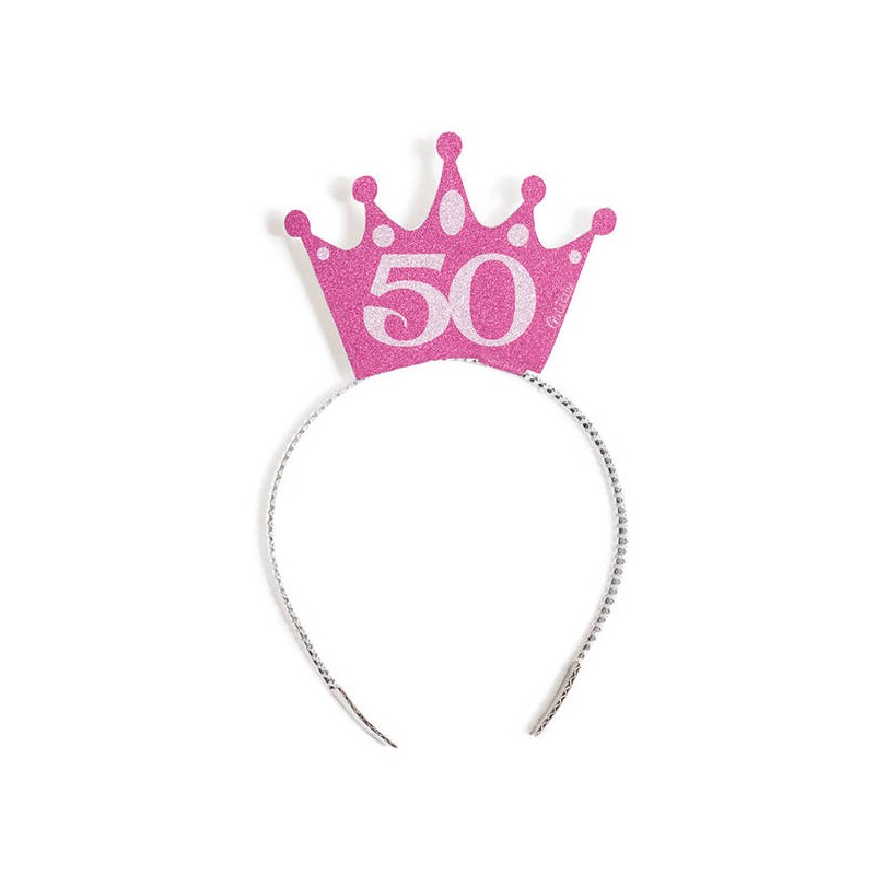 CORONCINA GLITTER 10x7cm 50 ANNI