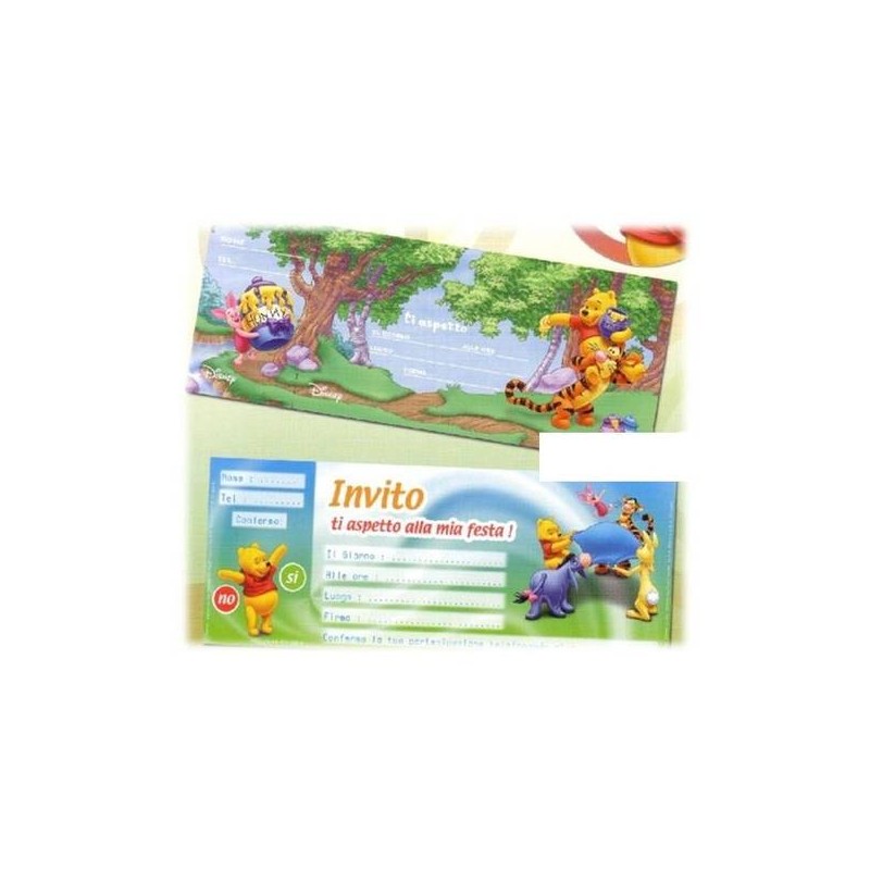 INVITI BLOCCHETTO WINNIE THE POOH 20pz