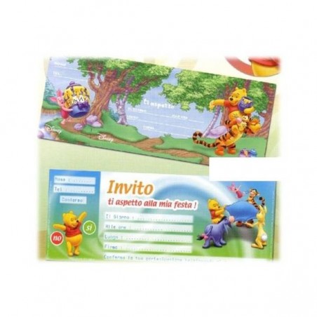 INVITI BLOCCHETTO WINNIE THE POOH 20pz