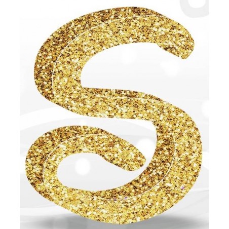 LETTERA POLISTIROLO FANTASY GLITTER ORO 7cm S