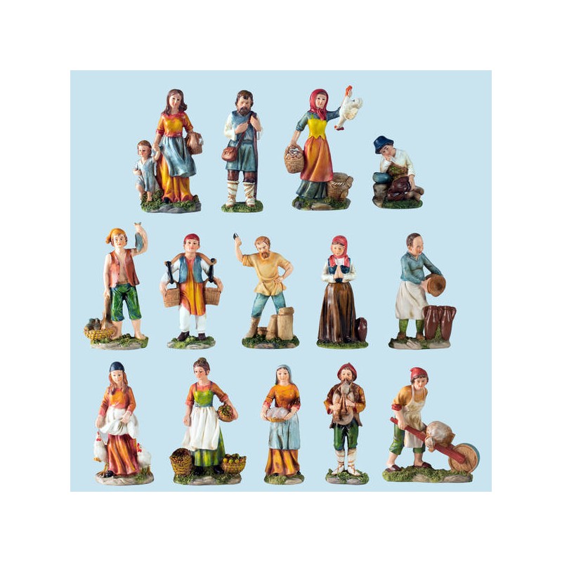 PASTORE IN RESINA 15cm COLOR 14 FIG ASS.TI