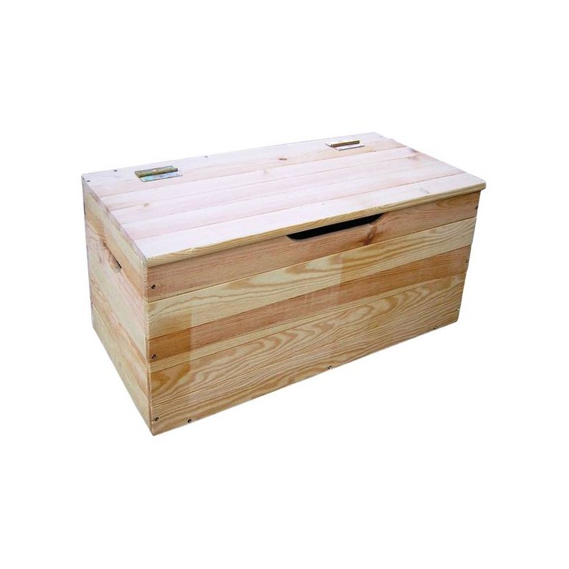 BAULE LEGNO NAT. C/COPERCHIO 100x40x50cm CASL2188